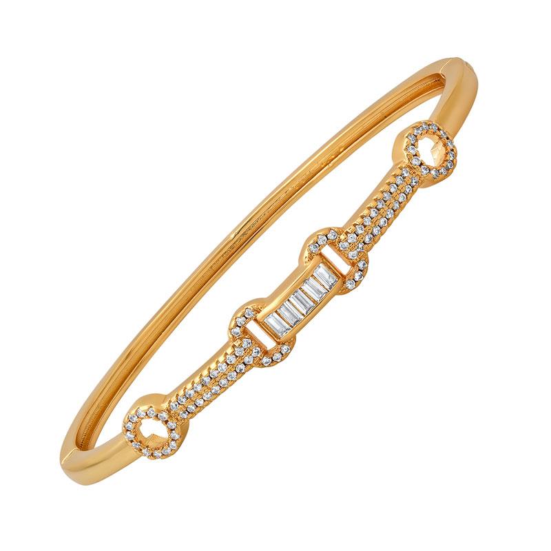 Sparkling Love Bangle Bracelet (yellow gold-finished)